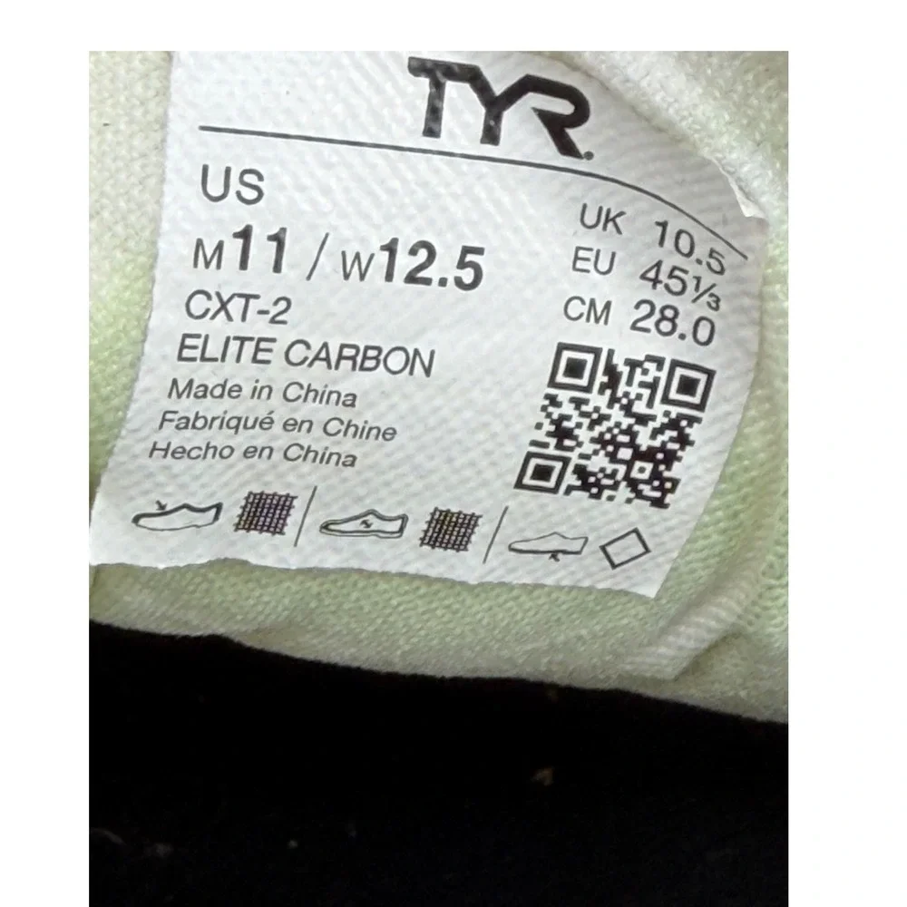 TYR CXT-2 Elite Carbon Training Shoes White Gum Mens 11 Womens 12.5 Sneakers - Picture 13 of 13